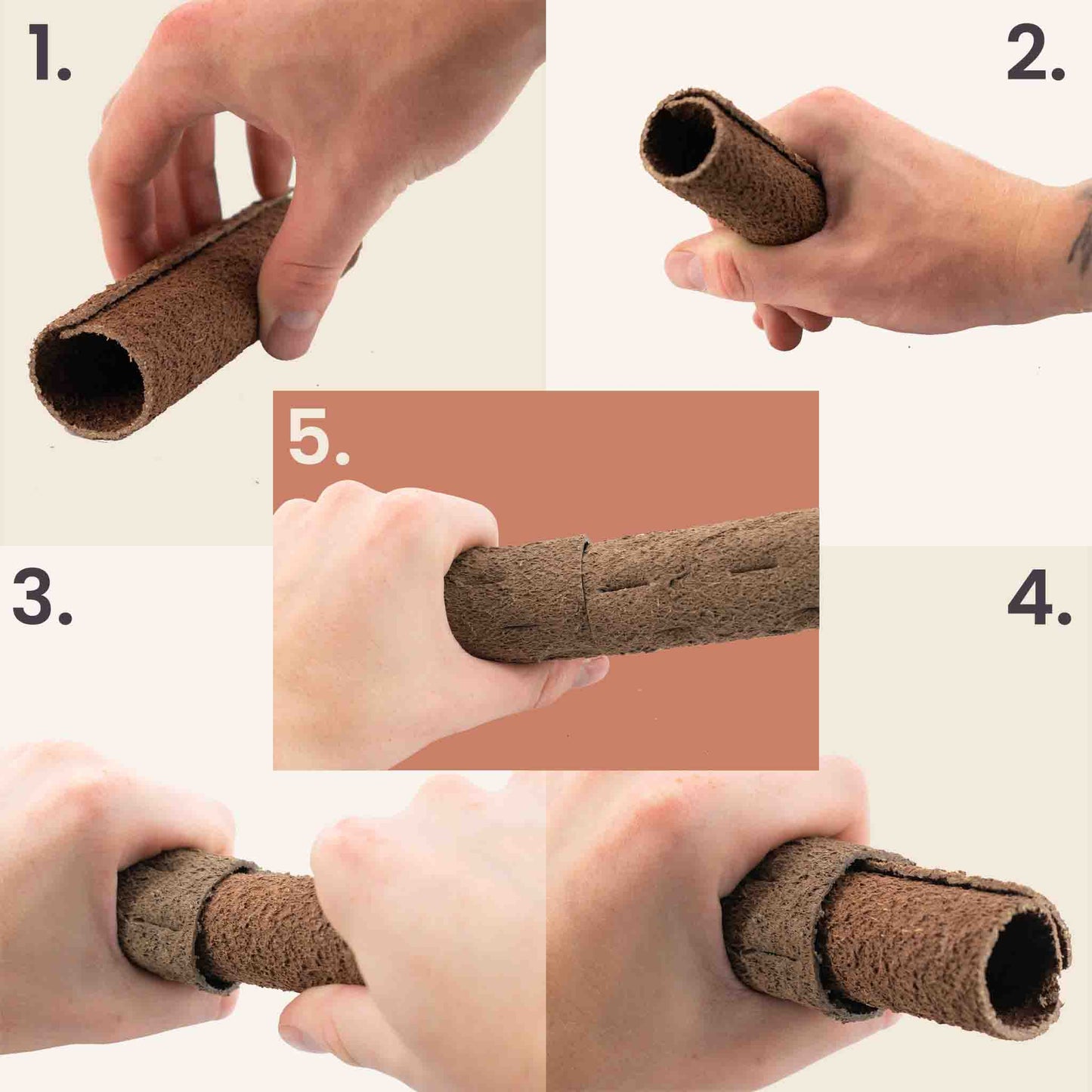 Biobaserad klätterstång (5x, inklusive 15x klämmor & kopplingar)