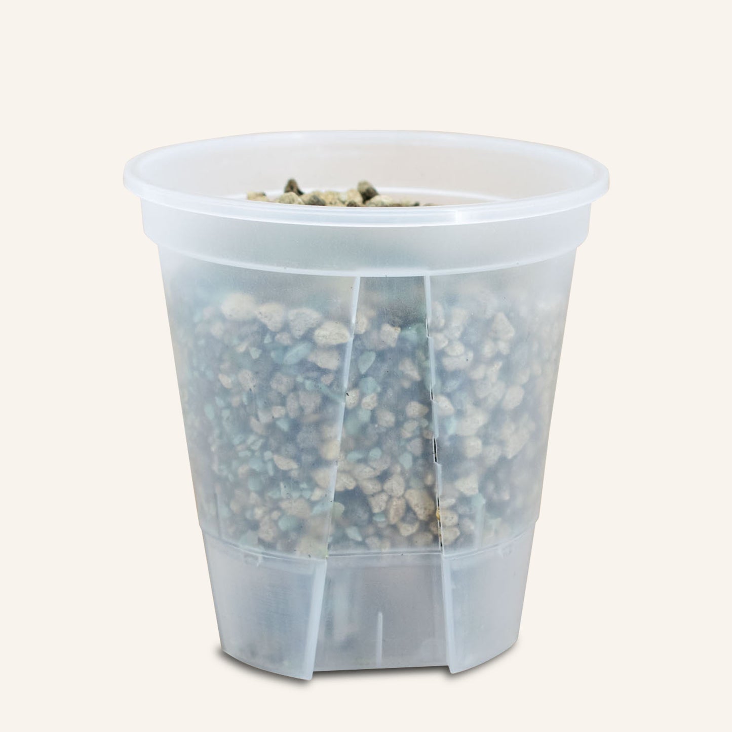 Genomskinliga självbevattnande blomkrukor